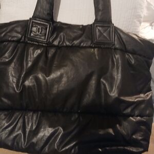 Chanel CC cocoon jumbo tote bag shoulder handbag nylon black